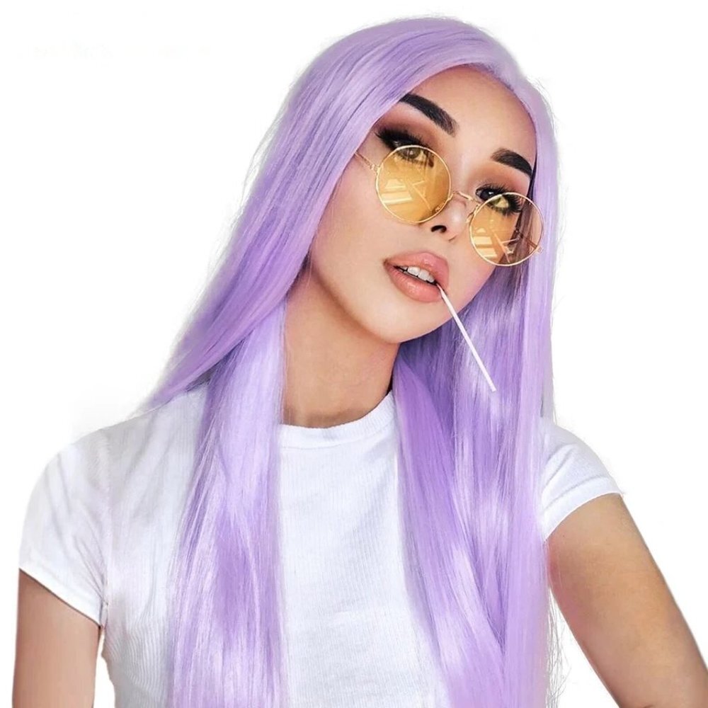 Violet Purple Lace Wig
